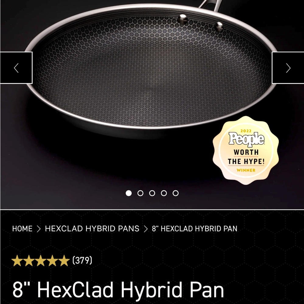Hexclad 8” pan with lid unused in box